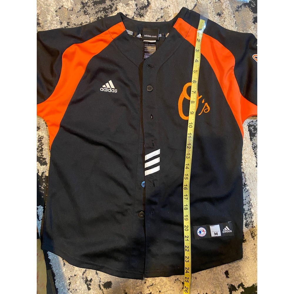 Adidas Baltimore Orioles Youth Baseball Jersey Black Orange Os Logo Size M 10-12 - Picture 11 of 11